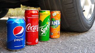 Experiment: Car vs Coca-Cola vs Pepsi vs Fanta vs Sprite