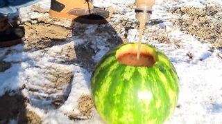 Experiment: Volcanо Eruption in a Watermelon - Colorful Super Reaction - Elephant ToothPaste