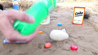 Experiment: Sprite, Coca-Cola, Fanta, Pepsi vs Mentos in Hole Underground - Elephant ToothPaste