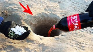 Experiment: Coca-Cola and Mentos Underground - Super Reaction | Crush Bang Show