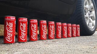 Experiment Car vs Coca Cola Cans | Crushing crunchy & soft things by car | Crush Bang Show