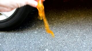 Experiment: Car vs Snake toy! Crushing Crunchy & Soft Things by Car - Satisfying ASMR Video