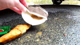 Car vs Coffee and Croissant - Crushing Crunchy & Soft Things by Car | Satisfying ASMR Video