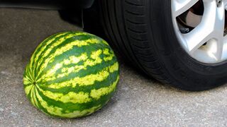 Car vs Watermelon - Crushing Crunchy & Soft Things by Car | Satisfying ASMR Video