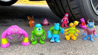 Crushing Crunchy and Soft Things by Car! Experiment: CAR vs MONSTER UNIVERSITY
