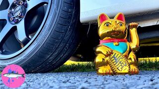 CAR vs MANEKI NEKO Experiment | Beckoning Cat | Crushing Crunchy and Soft Things By Car! (CCASTBC)