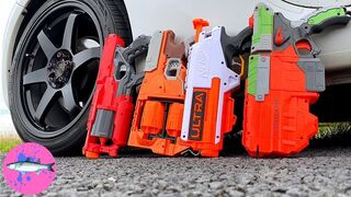 CAR vs NERF | Experiment: Nerf War | Crushing Crunchy and Soft Things By Car! (CCASTBC)
