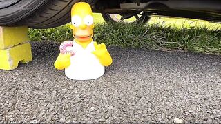 CAR vs SIMPSONS Experiment | Homer Simpson | Crushing Crunchy and Soft Things By Car! (CCASTBC)