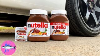 CAR vs NUTELLA [NOCILLA]  Experiment | Crushing Crunchy and Soft Things By Car! (CCASTBC)
