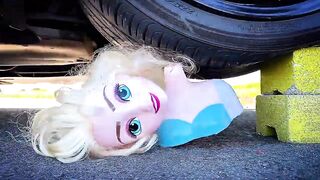 CAR vs FROZEN TOYS | Elsa and Anna Let It Go | Crushing Crunchy and Soft Things By Car! (CCASTBC)