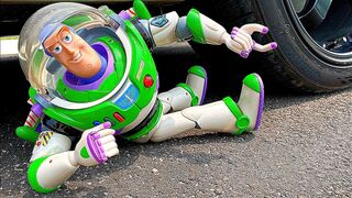 Experiment: CAR vs BUZZ LIGHTYEAR | Toy Story 4 | Slo Mo | Crushing Crunchy & Soft Things by Car