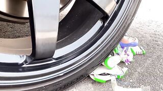 Experiment: CAR vs BUZZ LIGHTYEAR | Toy Story 4 | Slo Mo | Crushing Crunchy & Soft Things by Car