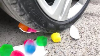 Satisfying ASMR with Soft and crunchy Things |Car crushing Experiment| Crunchy Car vs Police Balloon