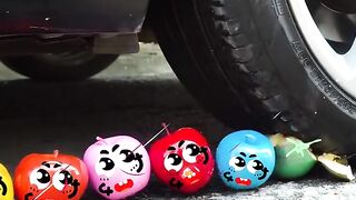 Crushing Crunchy & Soft Things by Car! EXPERIMENTS - BABY RAINBOW JELLY VS CAR TEST