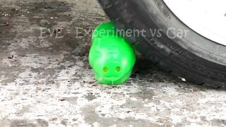Experiment Car vs Red, Oranger Colors Balloons | Crushing Crunchy & Soft Things by Car | EvE