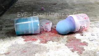 Experiment Car vs Water in Smaller Rainbow Balloons | Crushing Crunchy & Soft Things by Car | EvE