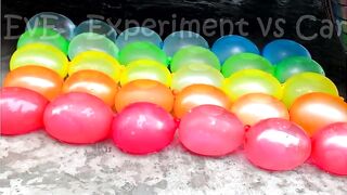 Experiment Car vs Rainbow Balloon And Watermelon | Crushing Crunchy & Soft Things by Car | EvE