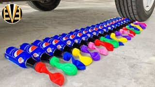 Experiment Car vs Pepsi, Rainbow Balloons | Crushing Crunchy & Soft Things by Car | EvE