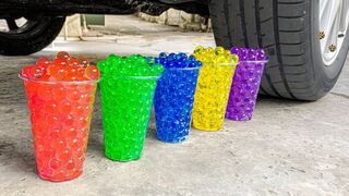 Experiment Car vs Rainbow Orbeez, Plastic Cup | Crushing Crunchy & Soft Things by Car | EvE