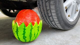 Experiment Car vs Watermelon, Mentos | Crushing Crunchy & Soft Things by Car | EvE