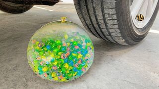 Experiment Car vs Marble in Balloon | Crushing Crunchy & Soft Things by Car | EvE