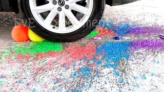 Experiment Car vs Water in Rainbow Balloons | Crushing Crunchy & Soft Things by Car | EvE