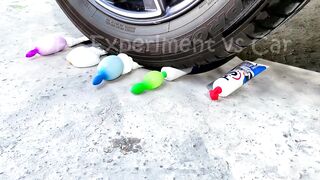 Experiment Car vs Toothpaste vs Globos | Crushing Crunchy & Soft Things by Car | EvE