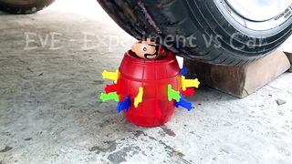 Experiment Car vs Rainbow Water vs Plastic Cup | Crushing Crunchy & Soft Things by Car | EvE