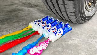 Experiment Car vs Toothpaste | Crushing Crunchy & Soft Things by Car | EvE