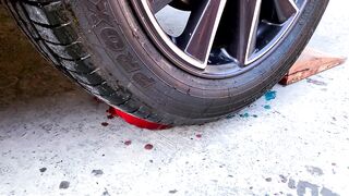 Experiment Car vs Watermelon & Rainbow Jellys | Crushing Crunchy & Soft Things by Car | EvE