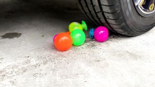 Experiment Car vs Tower Rainbow Ball vs Jelly | Crushing Crunchy & Soft Things by Car | EvE