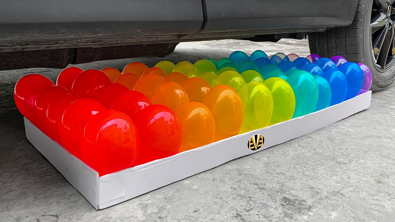 Experiment Car vs Coca Cola vs Balloons Water Crushing Crunchy & Soft
