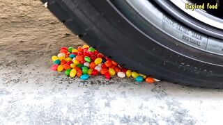 Experiment Car vs Skittles Candy | Crushing Crunchy & Soft Things by Car | EvE