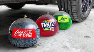 Top 10 Experiment Car vs Coca Cola, Fanta, Mirinda in Condom | Crushing Crunchy & Soft Things by Car