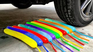 Experiment Car vs Orbeez in Long Balloons | Crushing Crunchy & Soft Things by Car | EvE