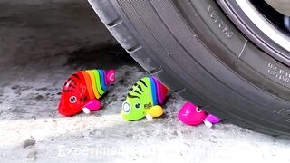 Experiment Car vs Pepsi and Rainbow Balloons | Crushing Crunchy & Soft Things by Car | EvE