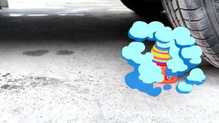 Experiment Car vs Rainbow Balloons | Crushing Crunchy & Soft Things by Car | EvE 23