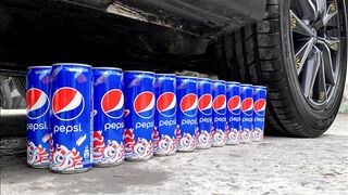 Crushing Crunchy & Soft Things by Car | Experiment Car vs Pepsi Cans | EvE