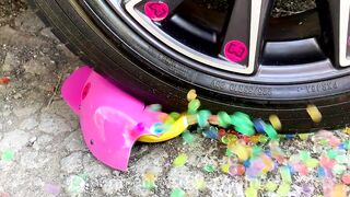 Experiment Car vs Water in Color Balloons | Crushing Crunchy & Soft Things by Car!