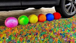Crushing Crunchy & Soft Things by Car | Experiment Car vs Orbeez in Balloons | EvE