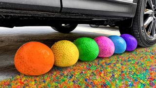 Experiment Car vs Orbeez in Color Balloons | Crushing Crunchy & Soft Things by Car | EvE