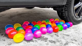 Experiment Car vs 40 Balloons | Crushing Crunchy & Soft Things by Car | EvE