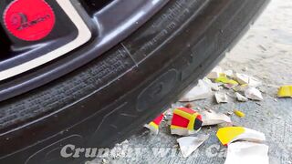 Crushing Crunchy & Soft Things by Car! - EXPERIMENT CAR VS PAINT