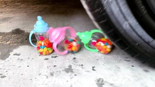 Experiment Car vs Rainbow Color Balloons | Crushing Crunchy & Soft Things by Car | EvE