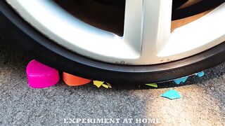 EXPERIMENT: Car Wheel VS 100 Pensils