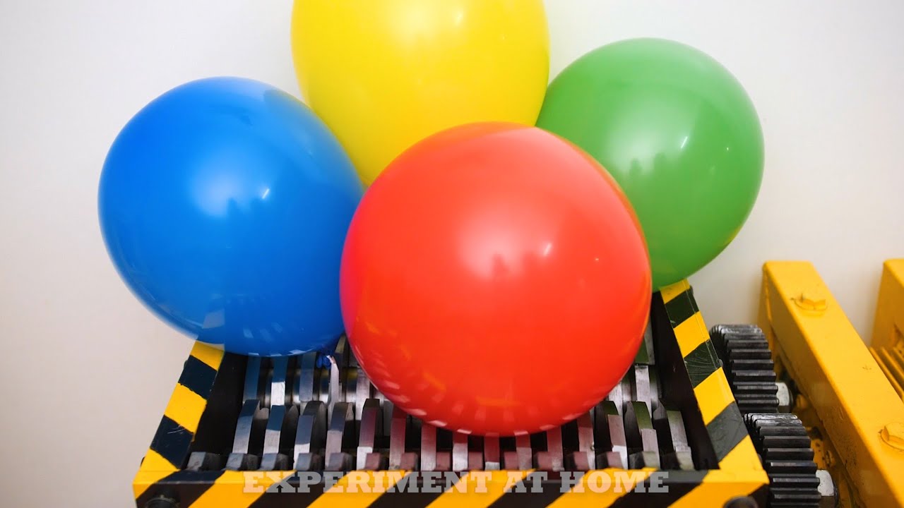 Shredding Balloons Filled with Helium! Cool experiment