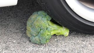 Crushing Crunchy & Soft Things by Car!  EXPERIMENT: VEGETABLES VS CAR 2