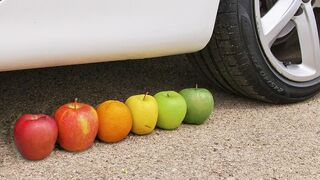 Crushing Crunchy & Soft Things by Car! - EXPERIMENT: FRUITS VS CAR 3