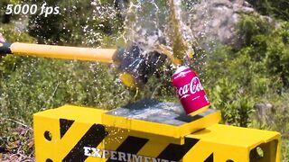THIS HAPPENS WHEN YOU SMASHED COCA-COLA WITH BIG HAMMER!!