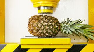 Pineapple Apple VS Hydraulic Press
